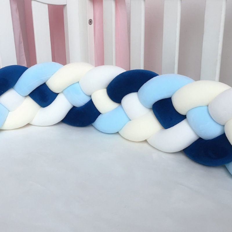 braided crib bumper pillow