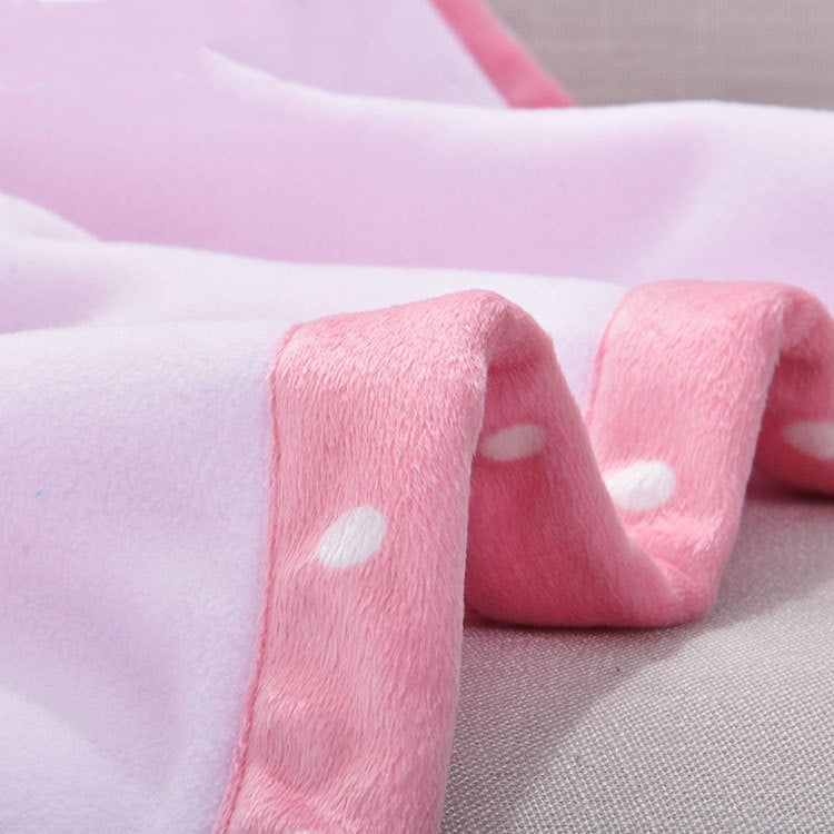 Double-Layer Embroidered Fleece Blanket