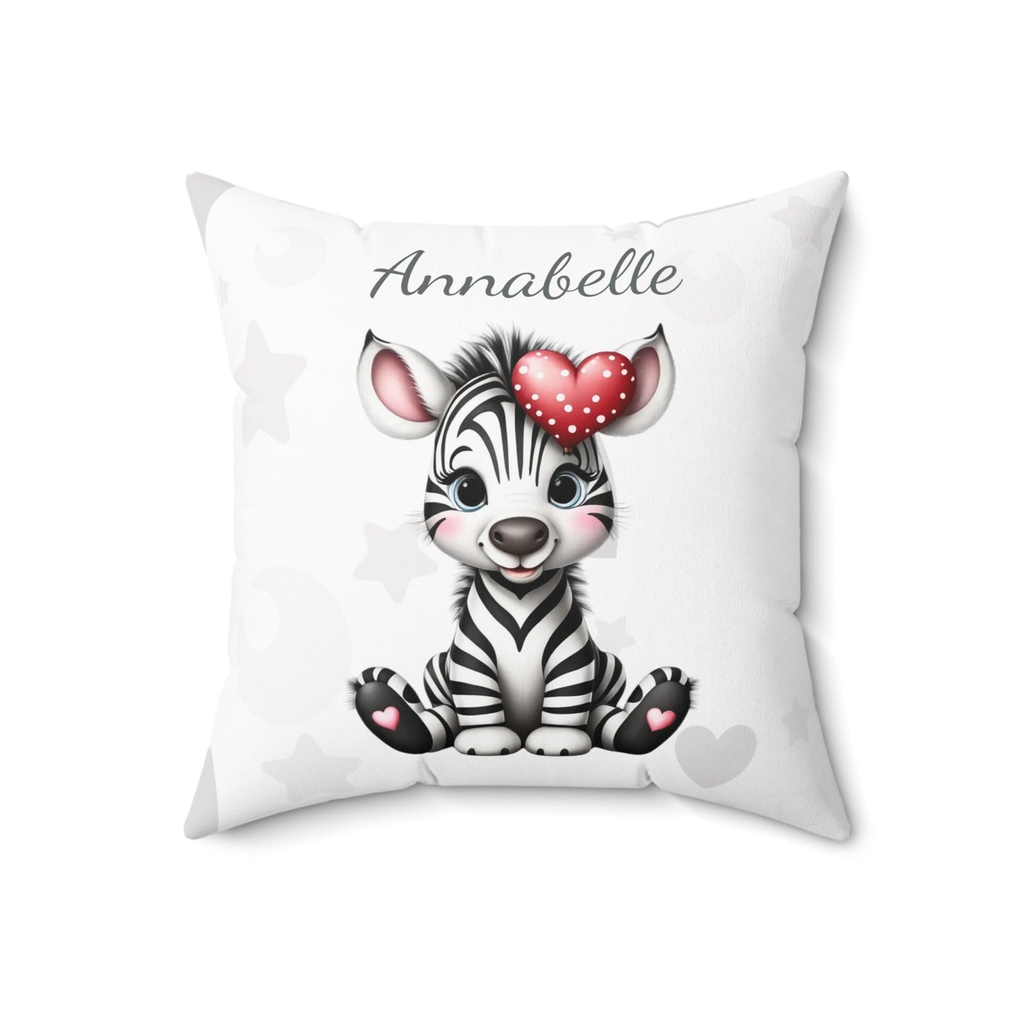 Zara the Zebra - Personalized Nursery Pillow