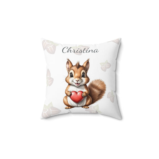 Sammy the Squirrel - Personalized Nursery Pillow