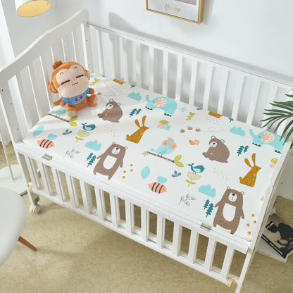 Cartoon Design Waterproof Crib Bed Sheet