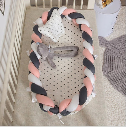 Portable Cotton Crib for Babies - Woven Design