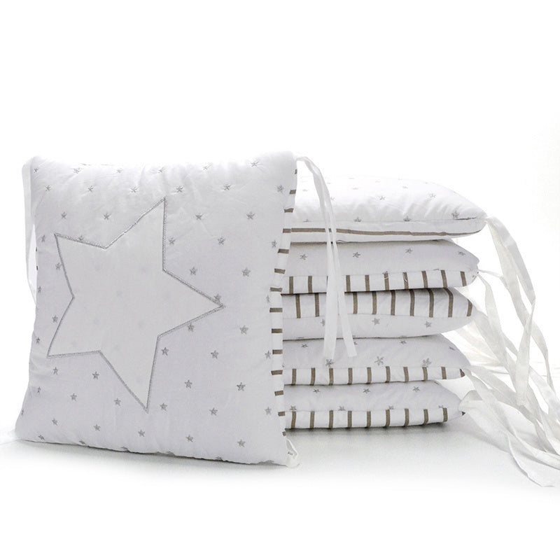 Extra-Soft Starry Cotton Pillow Bumper Set