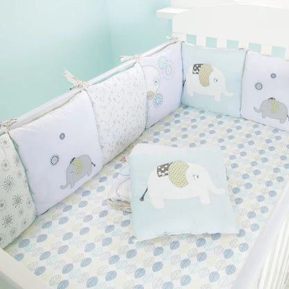 Elephant Dreams Cotton Crib Set