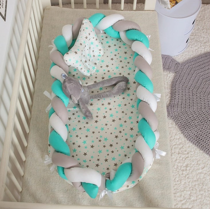 Portable Cotton Crib for Babies - Woven Design