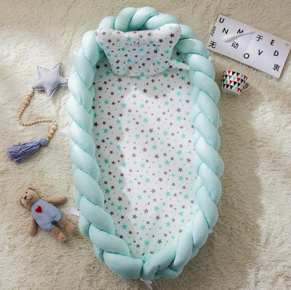 Portable Cotton Crib for Babies - Woven Design