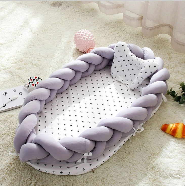 Portable Cotton Crib for Babies - Woven Design