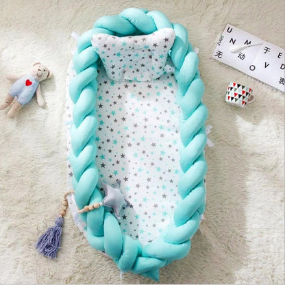 Portable Cotton Crib for Babies - Woven Design