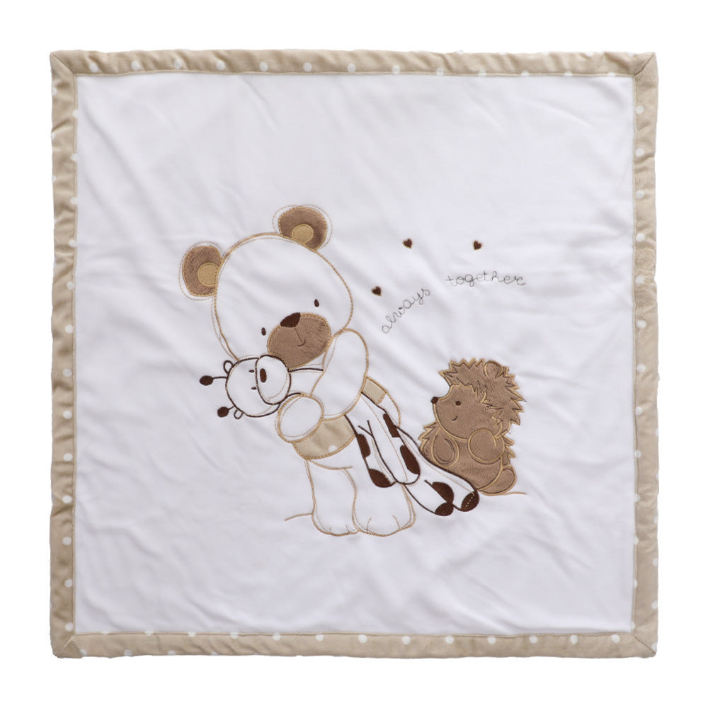 Double-Layer Embroidered Fleece Blanket