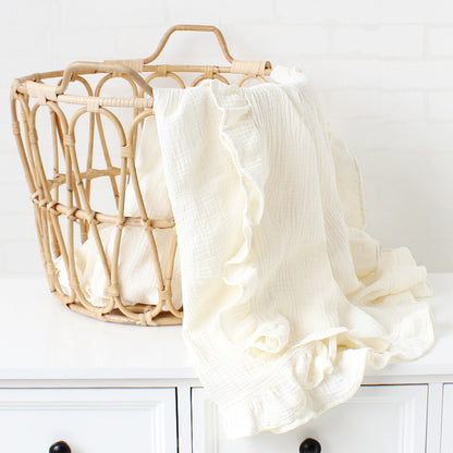 Snuggle Chic Ruffle Baby Blanket