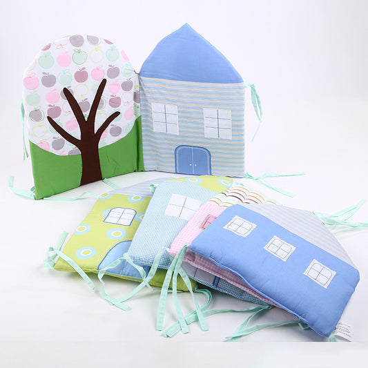 Colorful House Crib Bumper Set