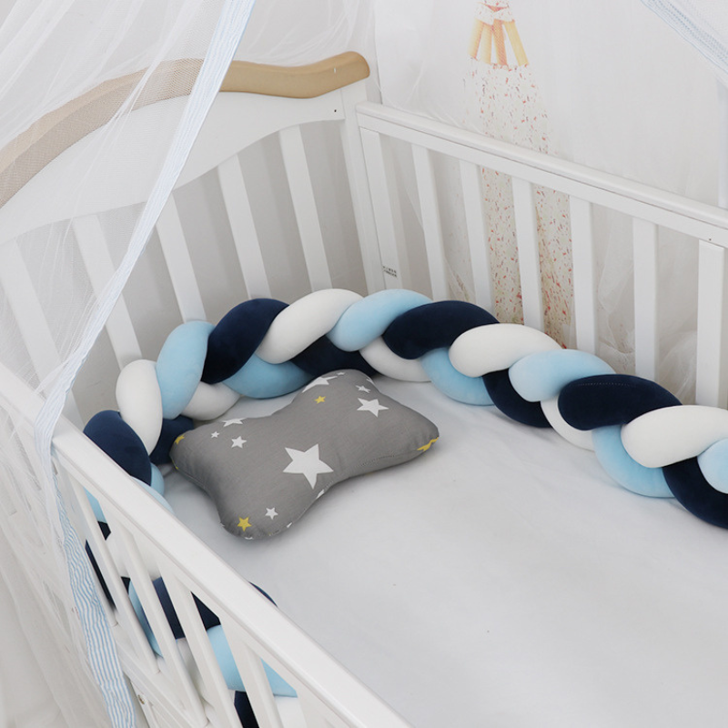 Three strands braided crib bumper – Baby Braidz